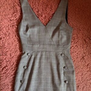 Meshki Jasmine Cross Front Button Mini Dress